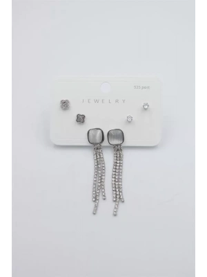 Çoklu Set Küpe - Gümüş