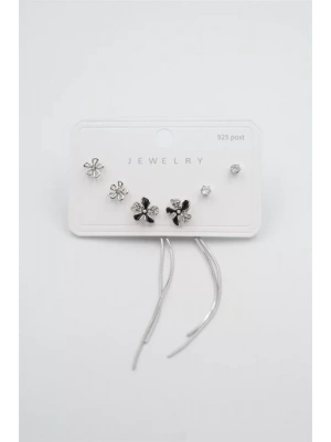 Çoklu Set Küpe - Gümüş