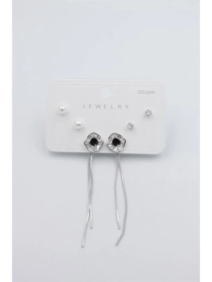 Çoklu Set Küpe - Gümüş