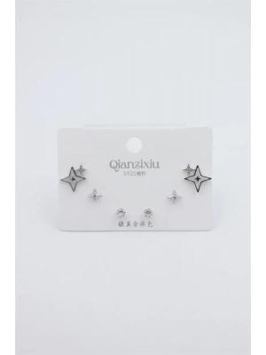 Çoklu Set Küpe - Gümüş