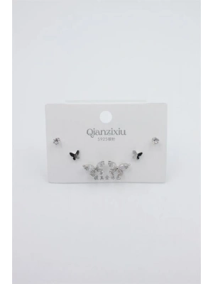 Çoklu Set Küpe - Gümüş