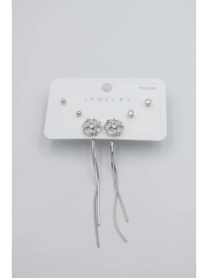 Çoklu Set Küpe - Gümüş