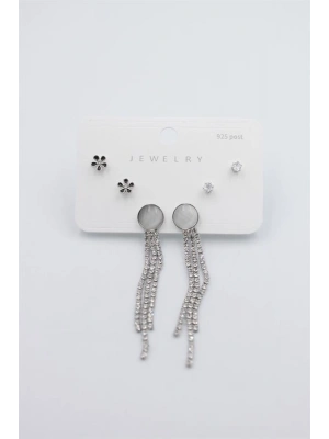 Çoklu Set Küpe - Gümüş