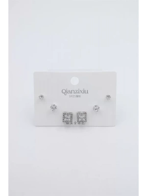 Çoklu Set Küpe - Gümüş