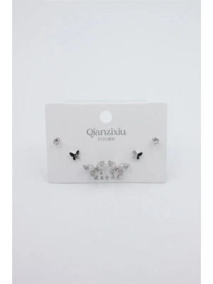 Çoklu Set Küpe - Gümüş