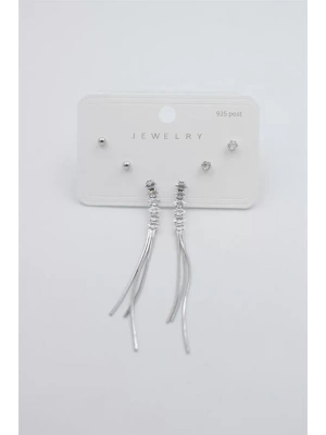 Çoklu Set Küpe - Gümüş