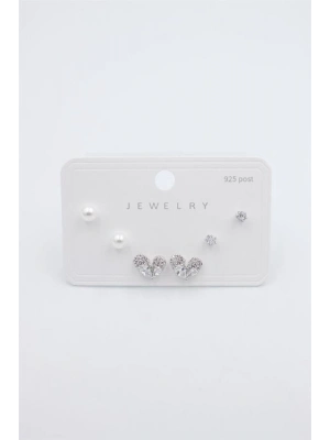 Çoklu Set Küpe - Gümüş