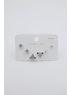 Çoklu Set Küpe - Gümüş