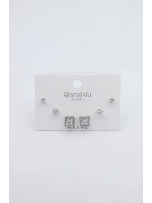 Çoklu Set Küpe - Gümüş