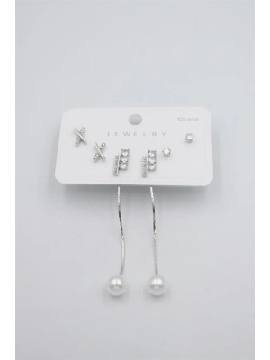 Çoklu Set Küpe - Gümüş