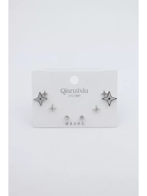 Çoklu Set Küpe - Gümüş