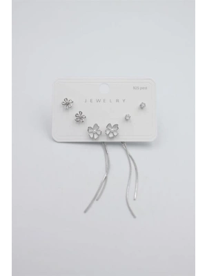 Çoklu Set Küpe - Gümüş
