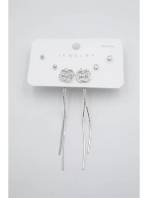 Çoklu Set Küpe - Gümüş