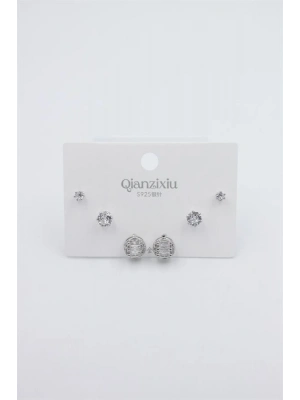 Çoklu Set Küpe - Gümüş