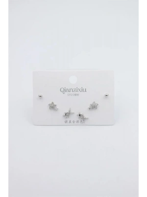 Çoklu Set Küpe - Gümüş