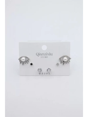 Çoklu Set Küpe - Gümüş