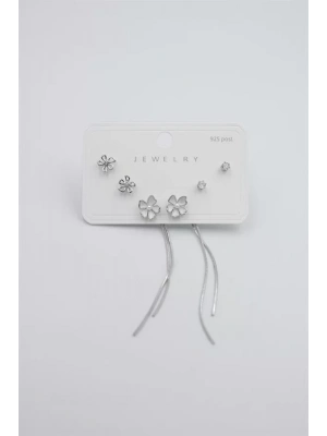 Çoklu Set Küpe - Gümüş