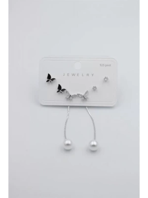 Çoklu Set Küpe - Gümüş