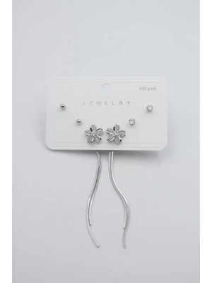 Çoklu Set Küpe - Gümüş