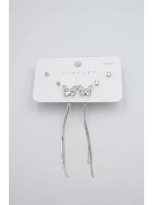 Çoklu Set Küpe - Gümüş