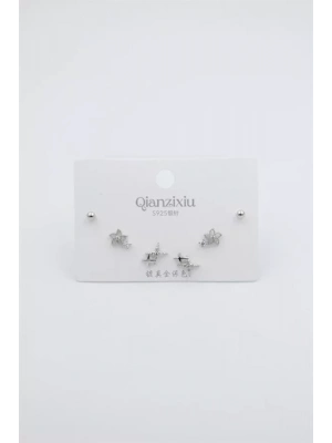 Çoklu Set Küpe - Gümüş