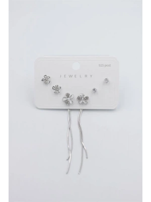 Çoklu Set Küpe - Gümüş