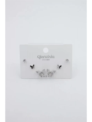 Çoklu Set Küpe - Gümüş