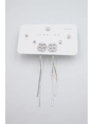 Çoklu Set Küpe - Gümüş