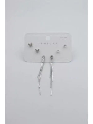 Çoklu Set Küpe - Gümüş