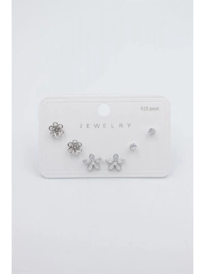 Çoklu Set Küpe - Gümüş