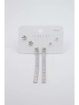 Çoklu Set Küpe - Gümüş