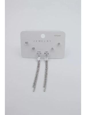 Çoklu Set Küpe - Gümüş