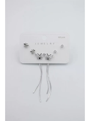 Çoklu Set Küpe - Gümüş