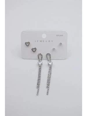 Çoklu Set Küpe - Gümüş