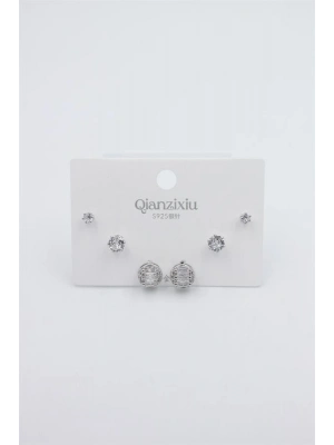 Çoklu Set Küpe - Gümüş