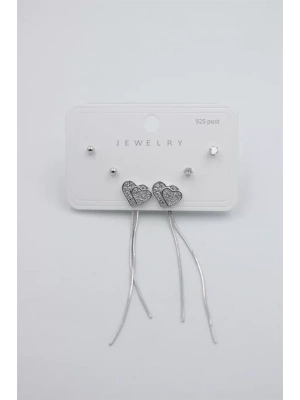 Çoklu Set Küpe - Gümüş