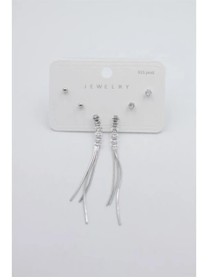 Çoklu Set Küpe - Gümüş