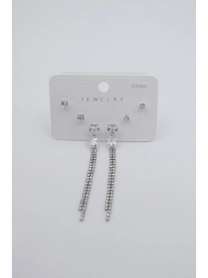 Çoklu Set Küpe - Gümüş