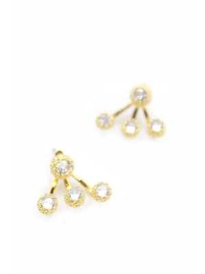 Çoklu Taşlı Küpe - Altın