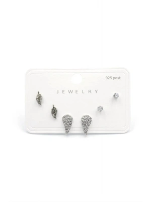 Çoklu Taşlı Küpe - Gümüş