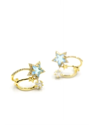 Çoklu Yıldız Küpe - Altın