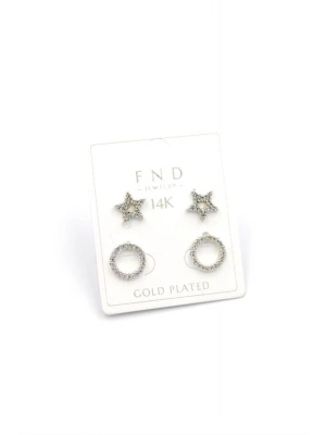 Çoklu Yıldız Küpe - Gümüş