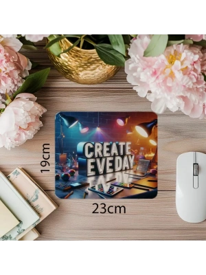 Create Every Day Yazılı 3D Mousepad - 19x23 cm 2 mm Dikdörtgen İthal Baskılı Mouse Pad