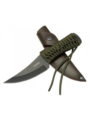 Crkt Scrub Fixed 2712 Bk Siyah Kamp / Outdoor Bıçak 22,5cm - İpli Sap, Deri Kılıflı