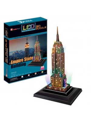 CubicFun 3D Empire State Binası ABD LED Işık Seri 3D Puzzle