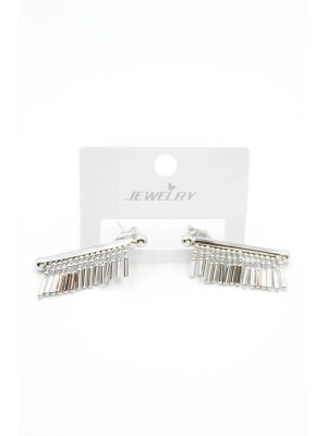 Çubuk Sallantılı Küpe - Gümüş