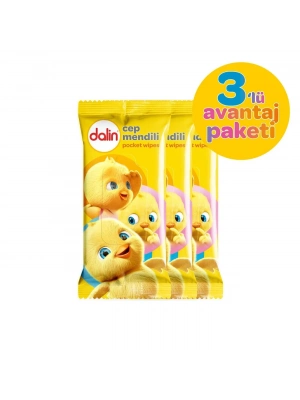 Dalin Klasik Islak Cep Mendil 3x15 Adet