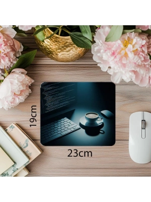 Dark Mode Minimalist Kodlama Mousepad - 19x23 cm 2 mm Dikdörtgen İthal Baskılı Mouse Pad