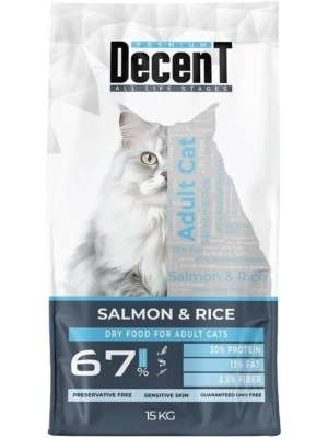 Decent Premium Somon Balıklı Kedi Maması 15 kg