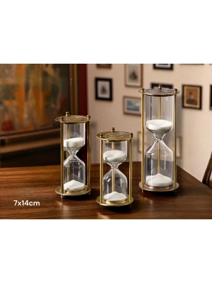 Dekoratif Cam Kum Saati 7x14 cm